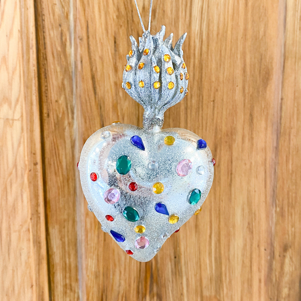 Jeweled Heart Ornaments, 2 Asst
