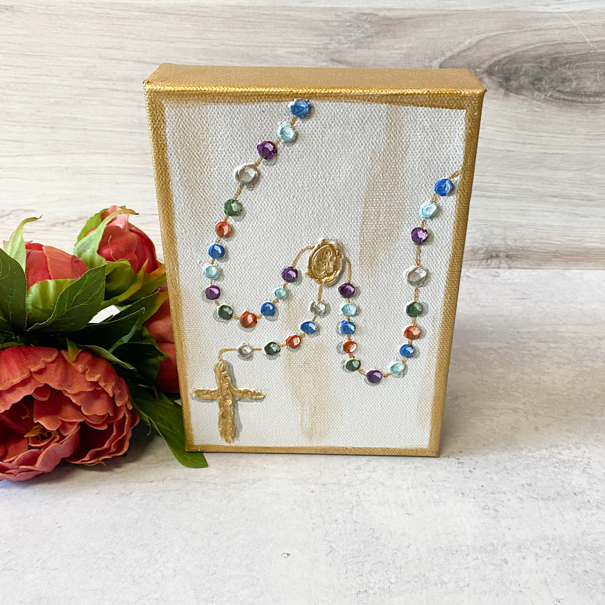 5x7 Rosary Canvas (Assorted Colors)