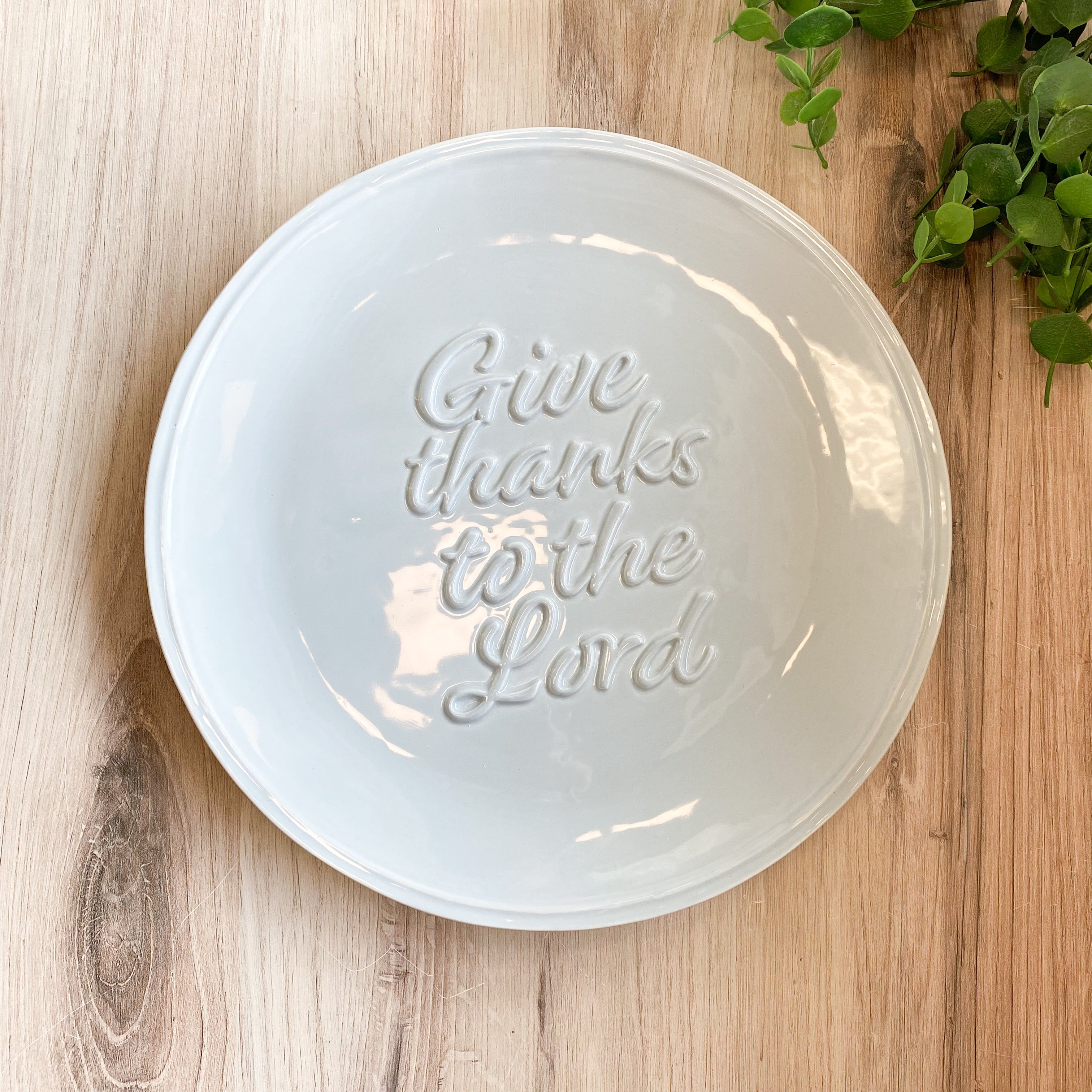 Give Thanks to the Lord Round Platter   Ice   11.5"