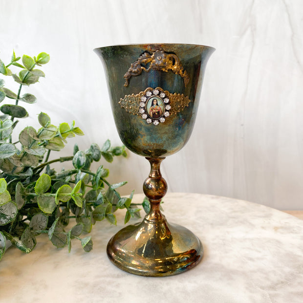 Vintage Jeweled St. Therese Goblets