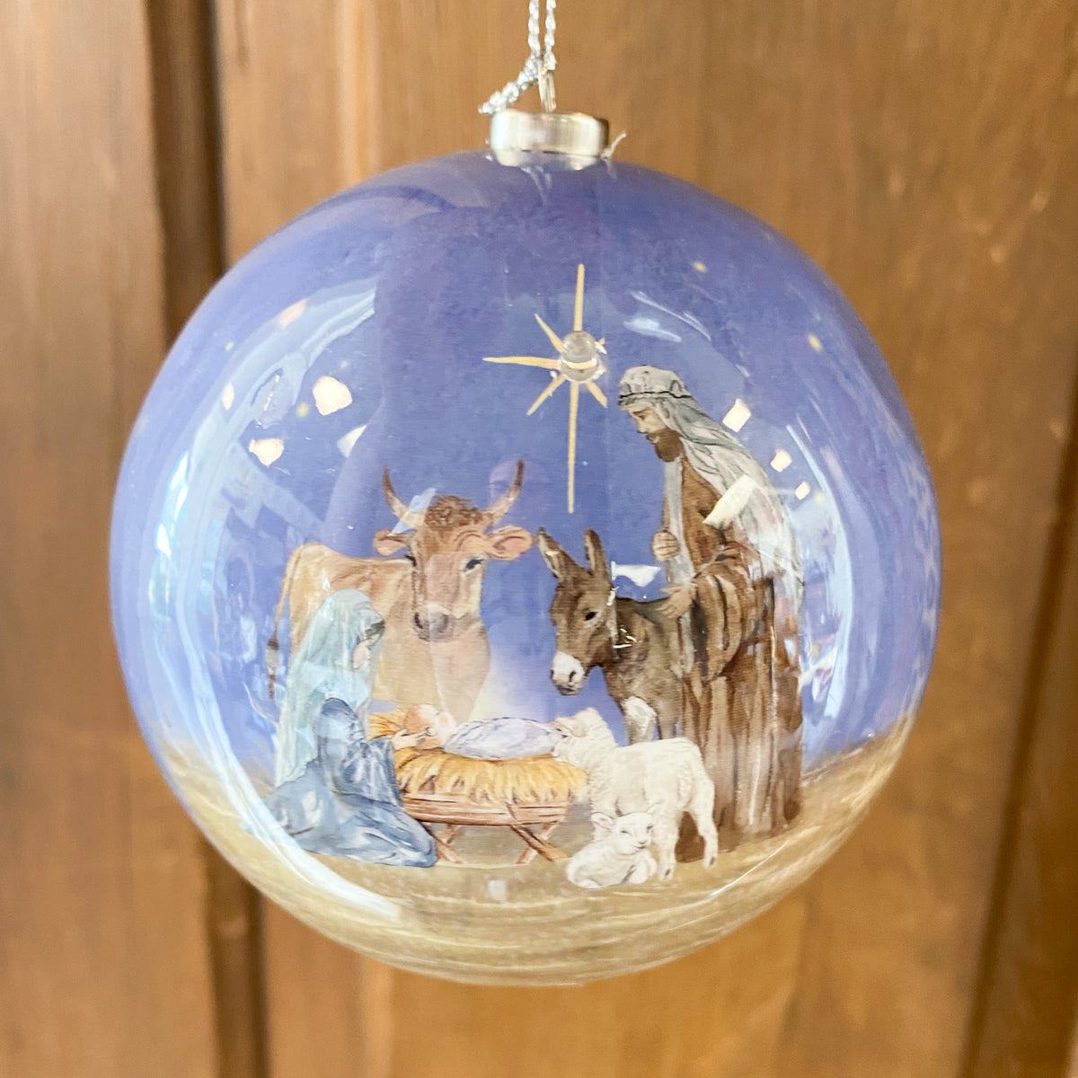 Ornament 4" Star Above LED Lighted Paper Mach