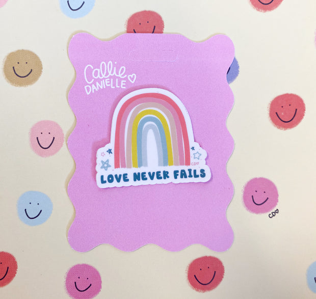 Love Never Fails Sticker