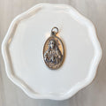 1 3/8" Scapular Medal in Antiqued Silver Finish