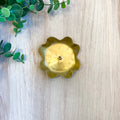 Brass Flower Shaped Incense Holder, Matte Finish