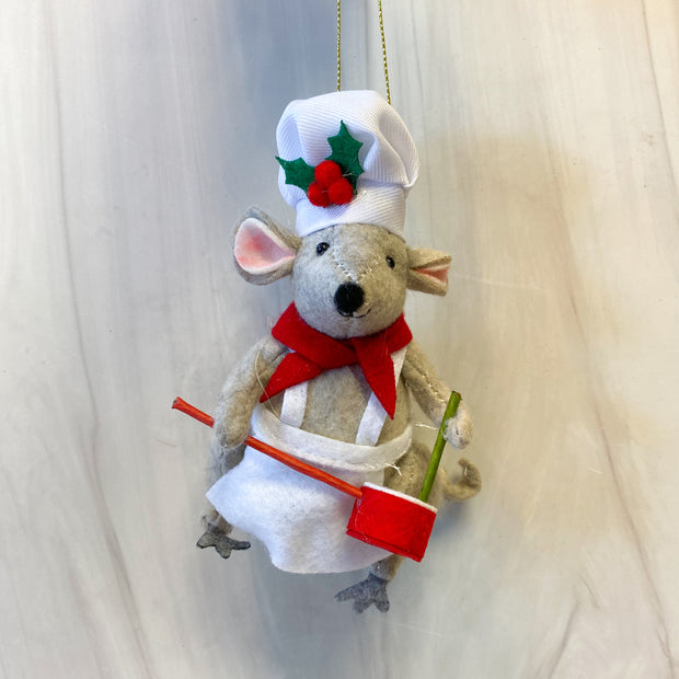 Mouse Chef Ornaments