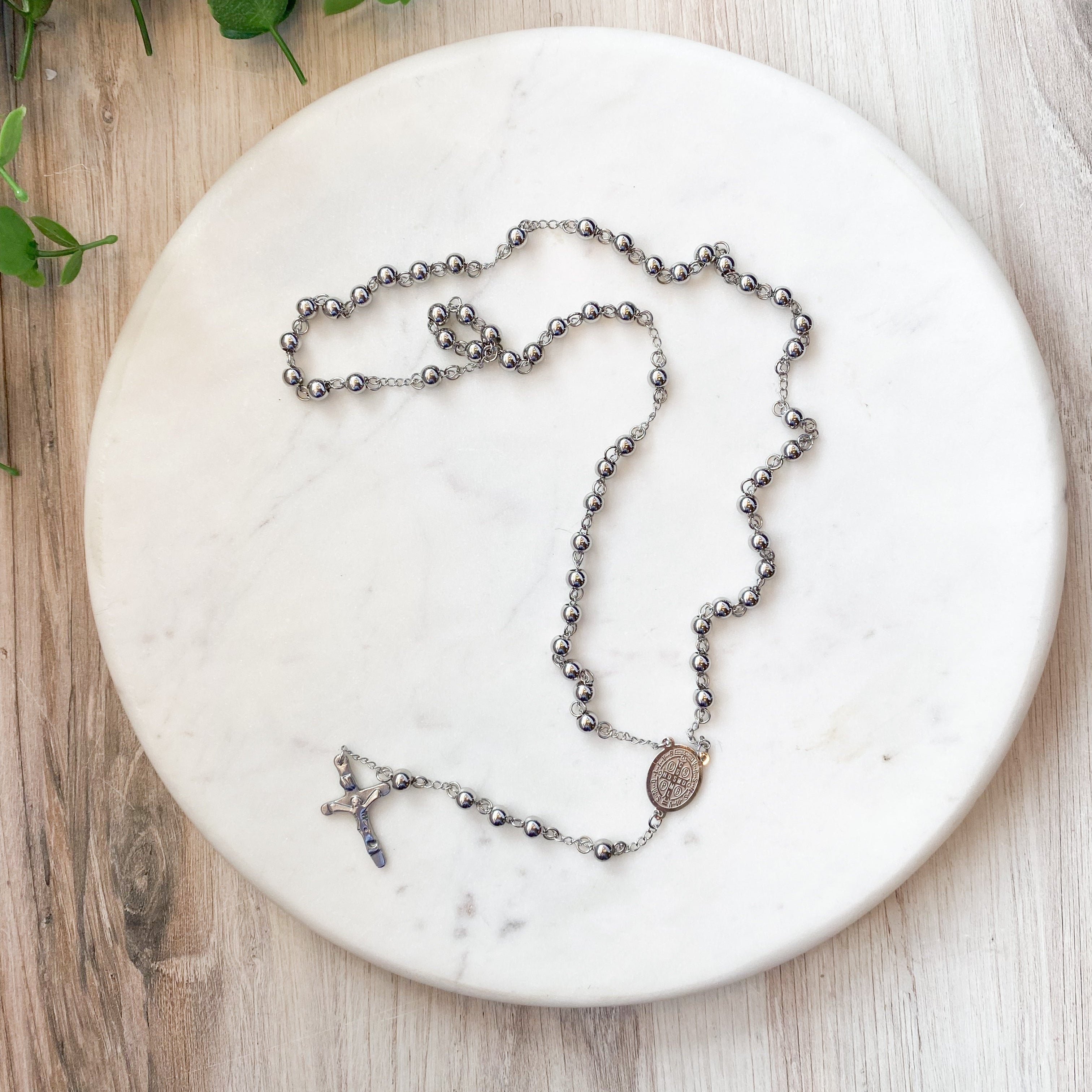 Stainless Steel St. Benedict Rosary
