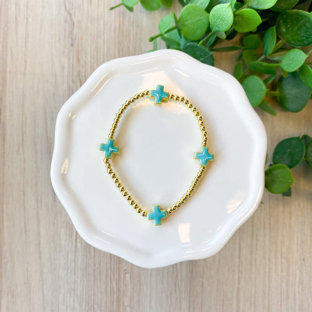 Lucy Cross Bracelets CK Blue