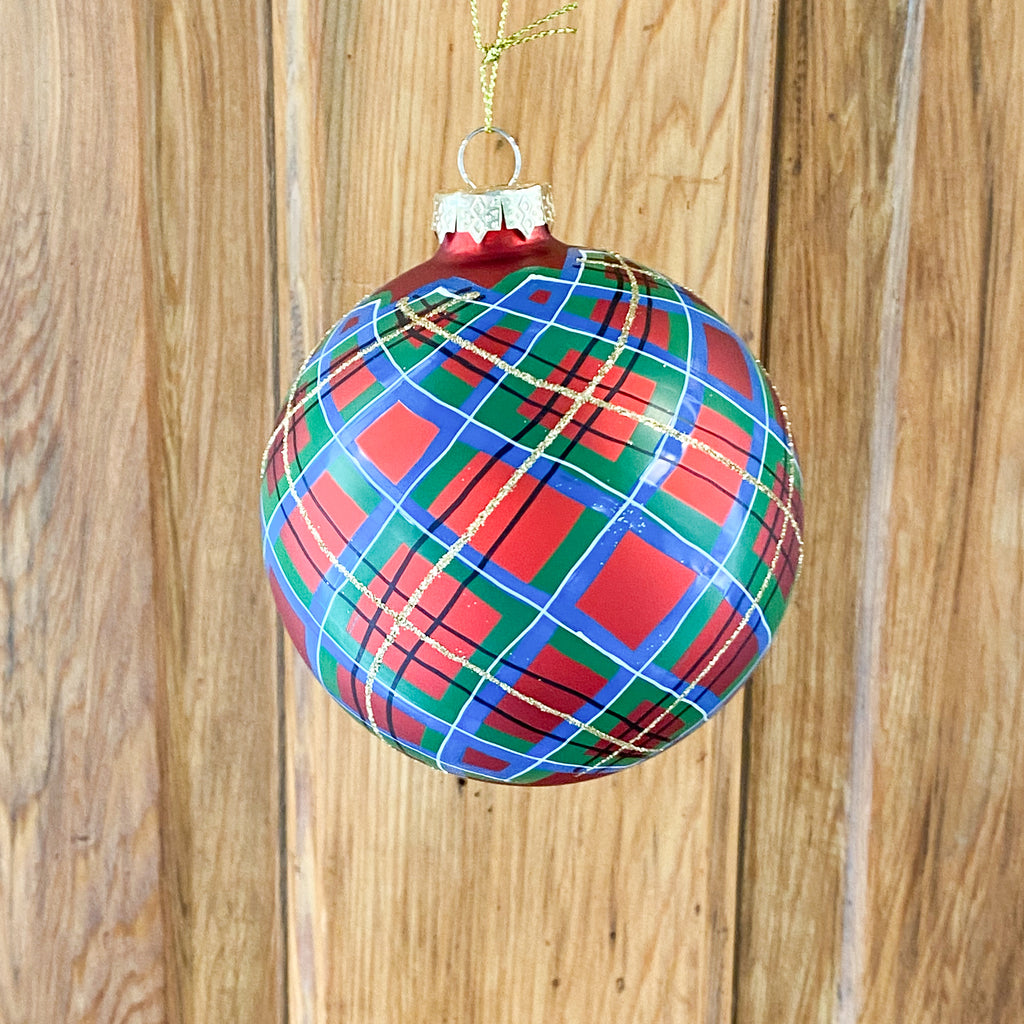 4" Plaid Ornament (2 Shapes)