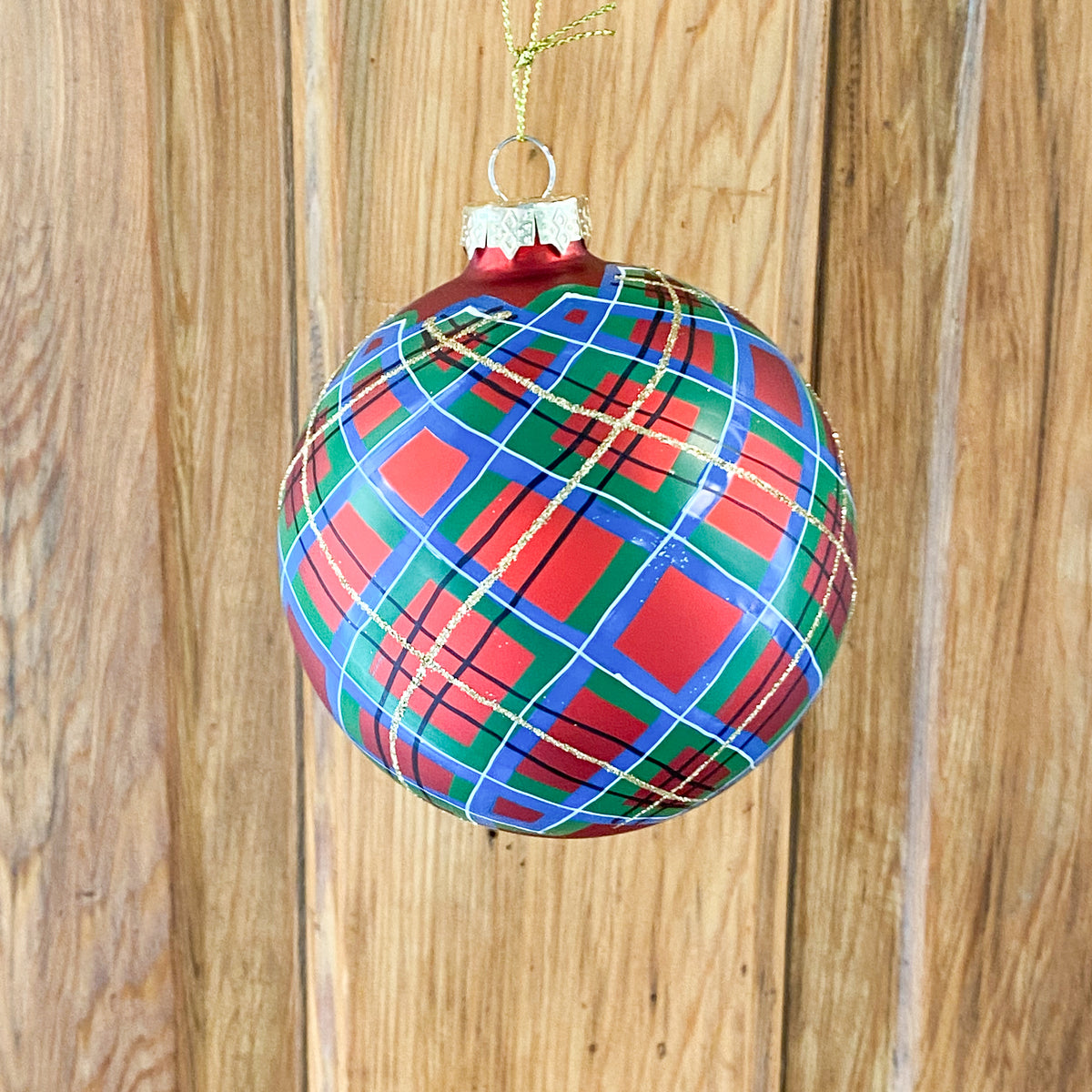 4" Plaid Ornament (2 Shapes)