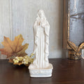 Praying Virgin Rosary Holder/Font in White 6.25"