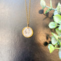 Handcrafted Fine Silver John Paul II accented with 22k gold on a gold filled chain