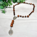 Brown Wooden Vintage St. Michael Rosary