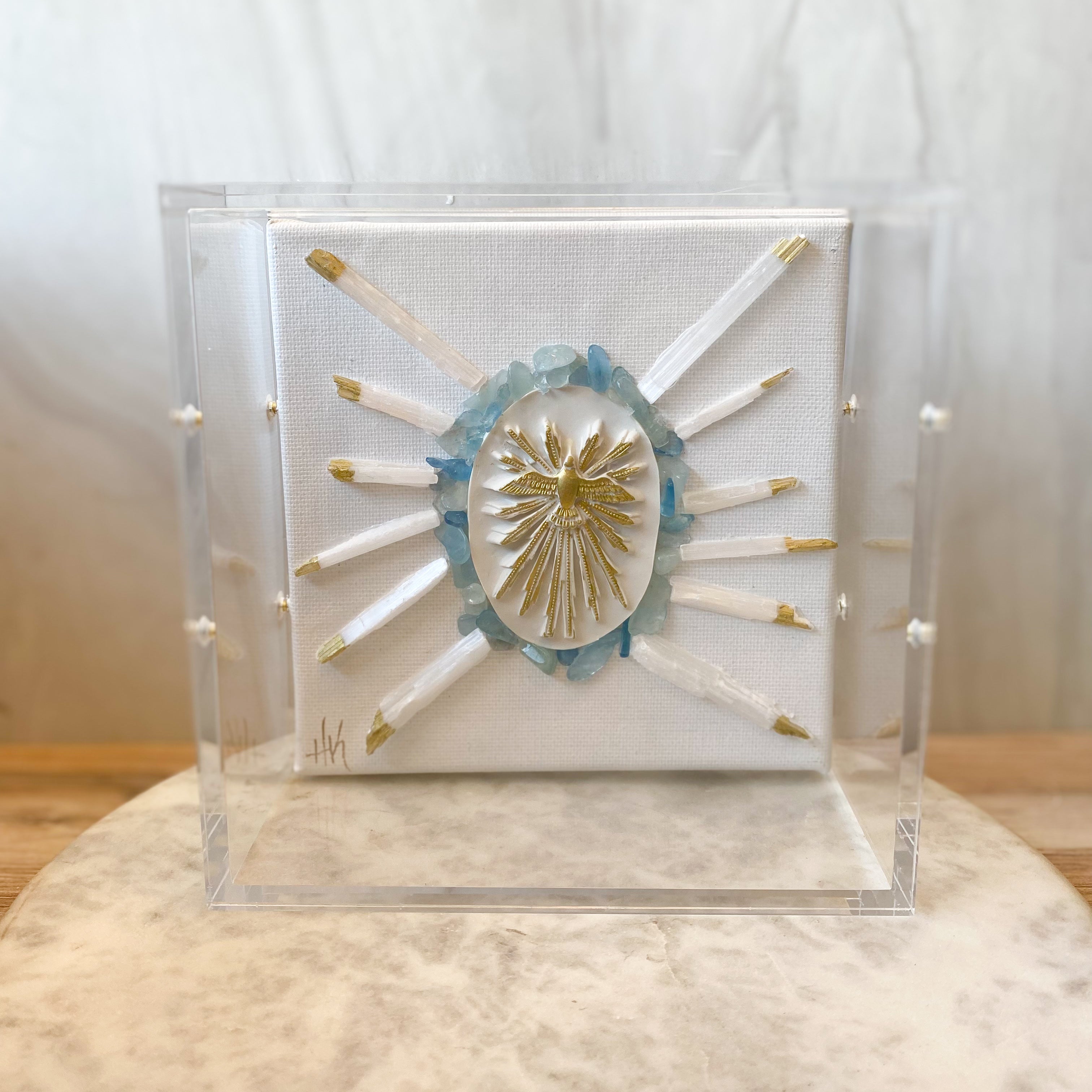 Holy Spirit Selenite Art