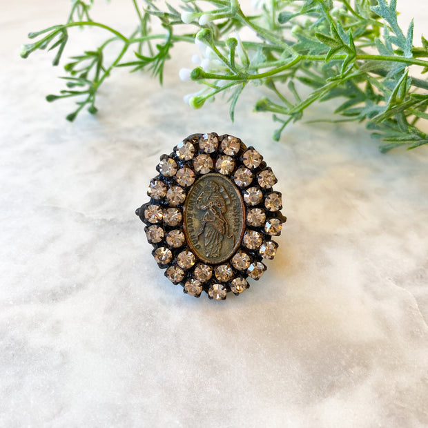 Vintage Jeweled Religious Rings