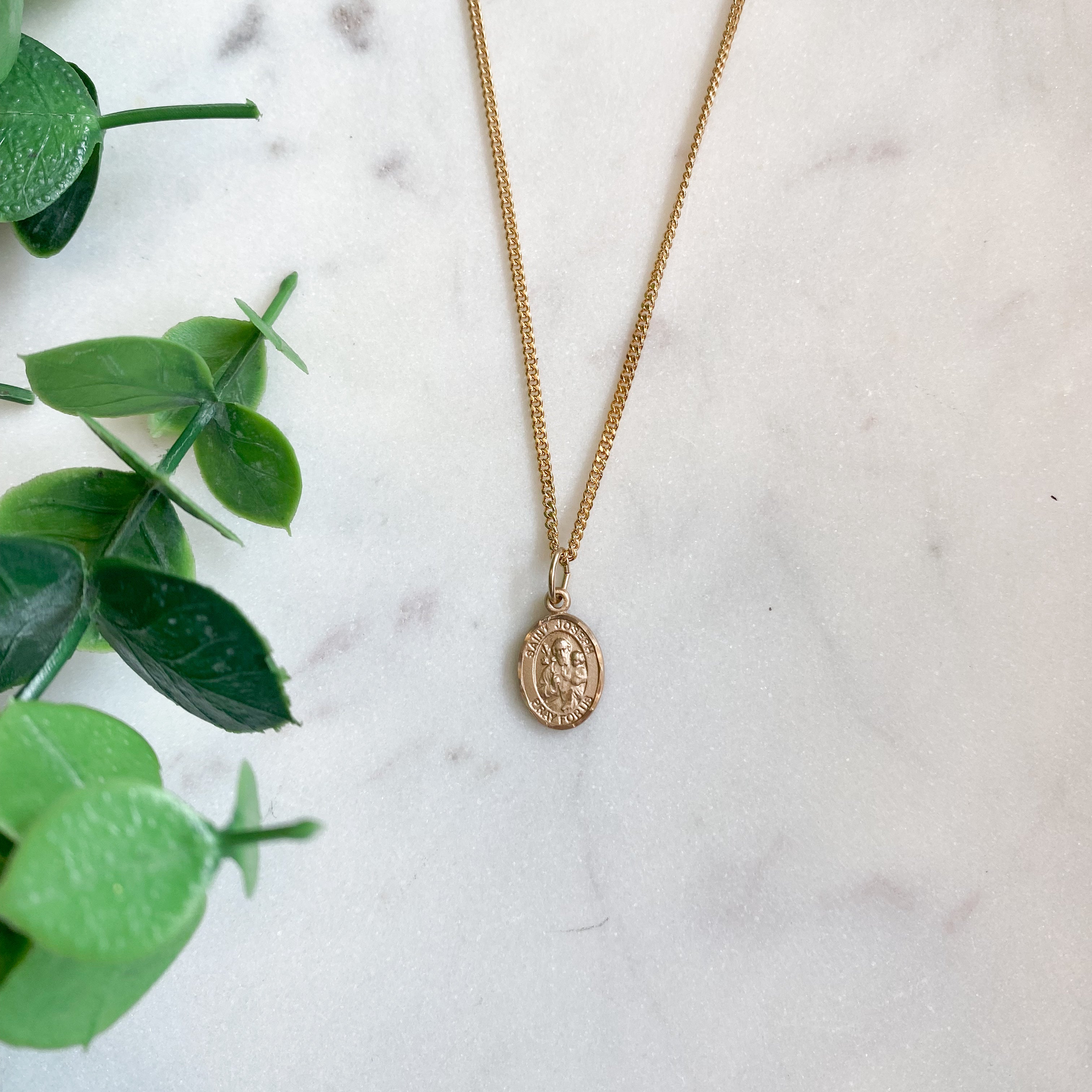 Small Gold Filled St. Joseph Necklace