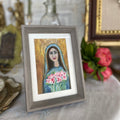 Our Lady Mediatrix of All Graces Framed Teabag Art