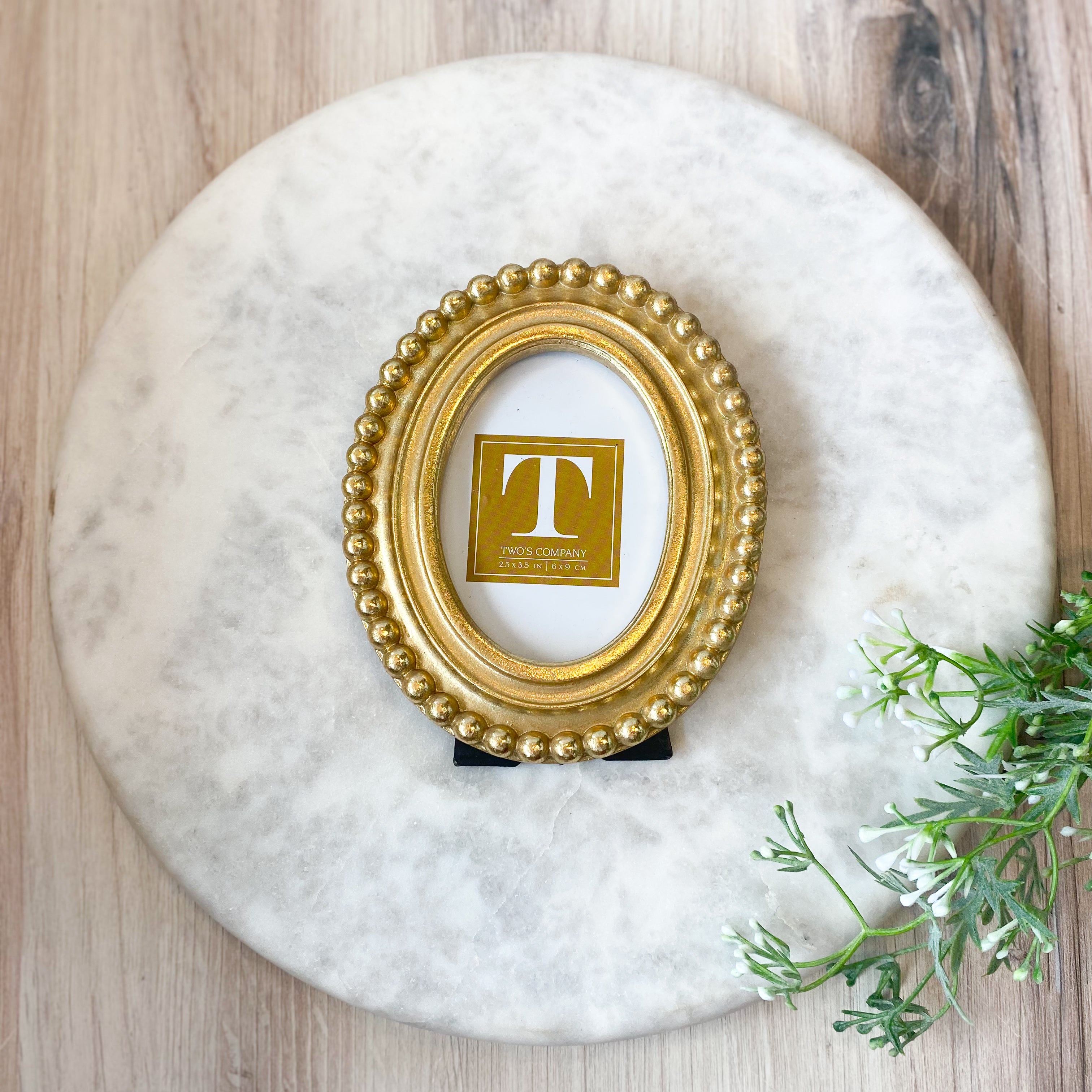 Beaded Texture Gold Frames