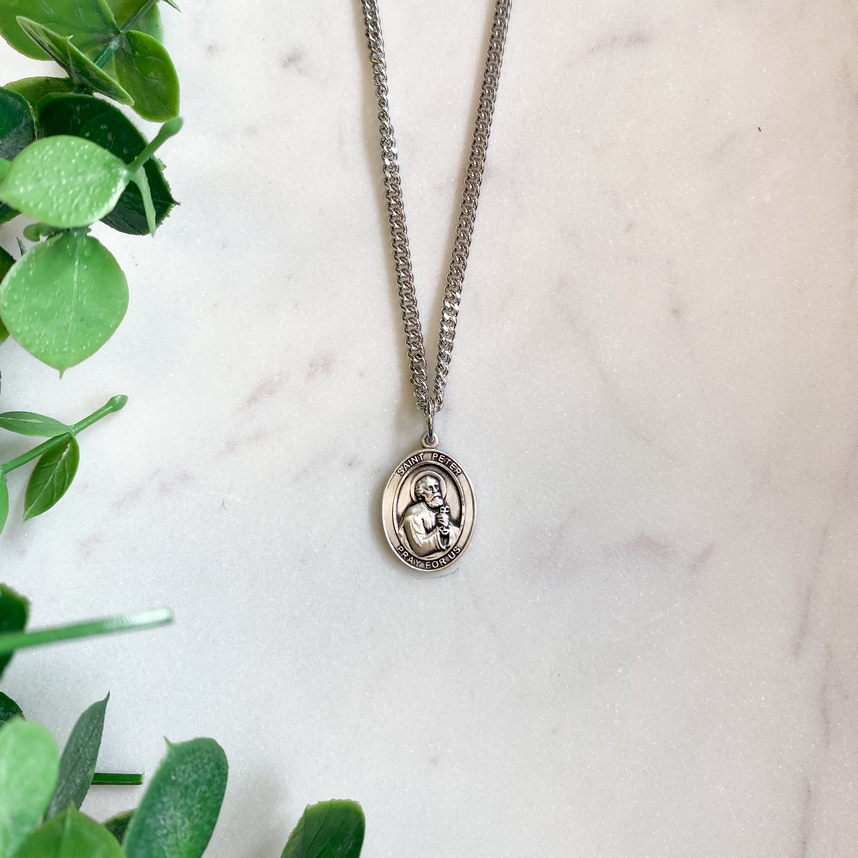 Sterling Silver St. Peter Necklace – Crossroads Collective
