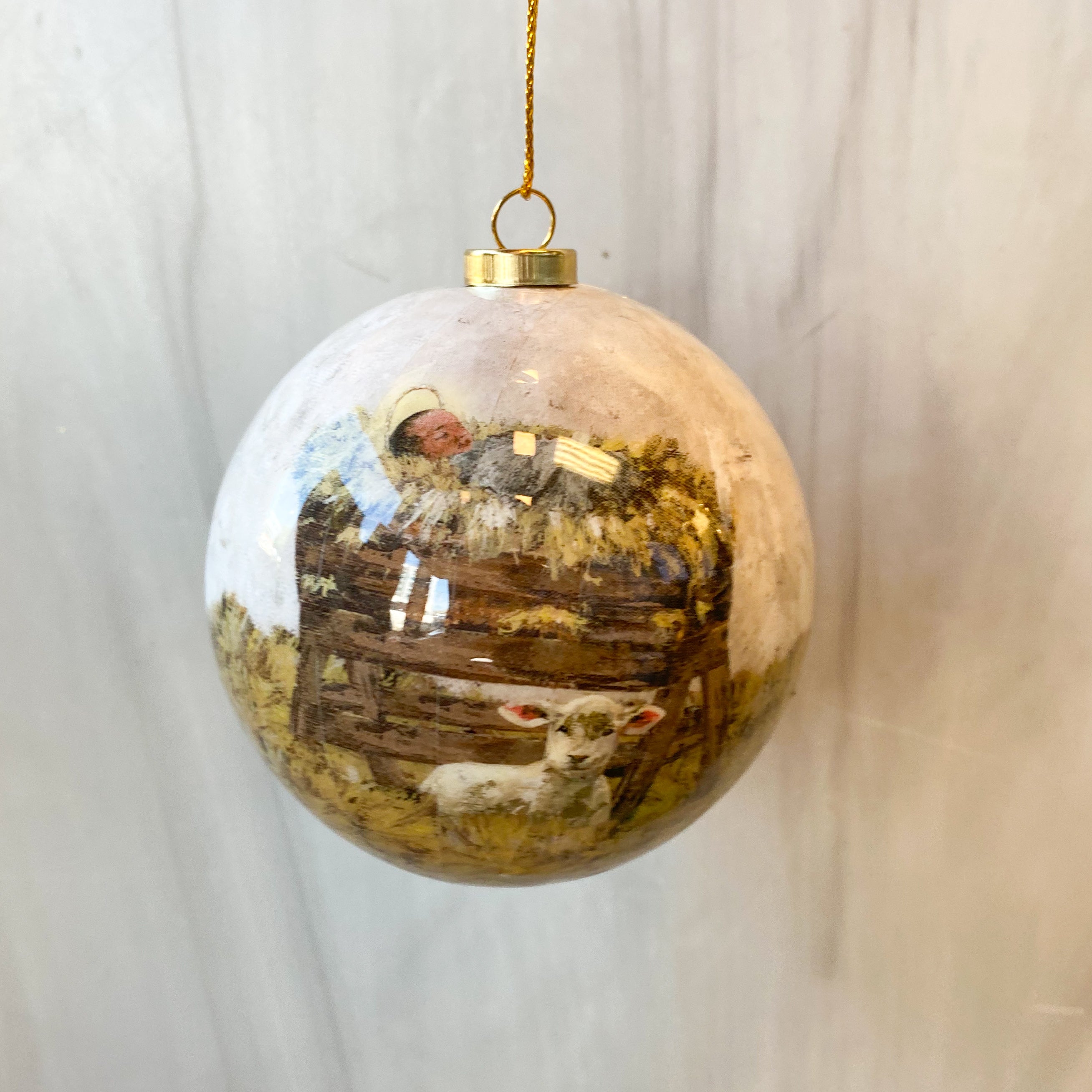 3" Assorted Nativity Paper Mache Ornament