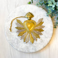 Ex-voto heart gold & silver
