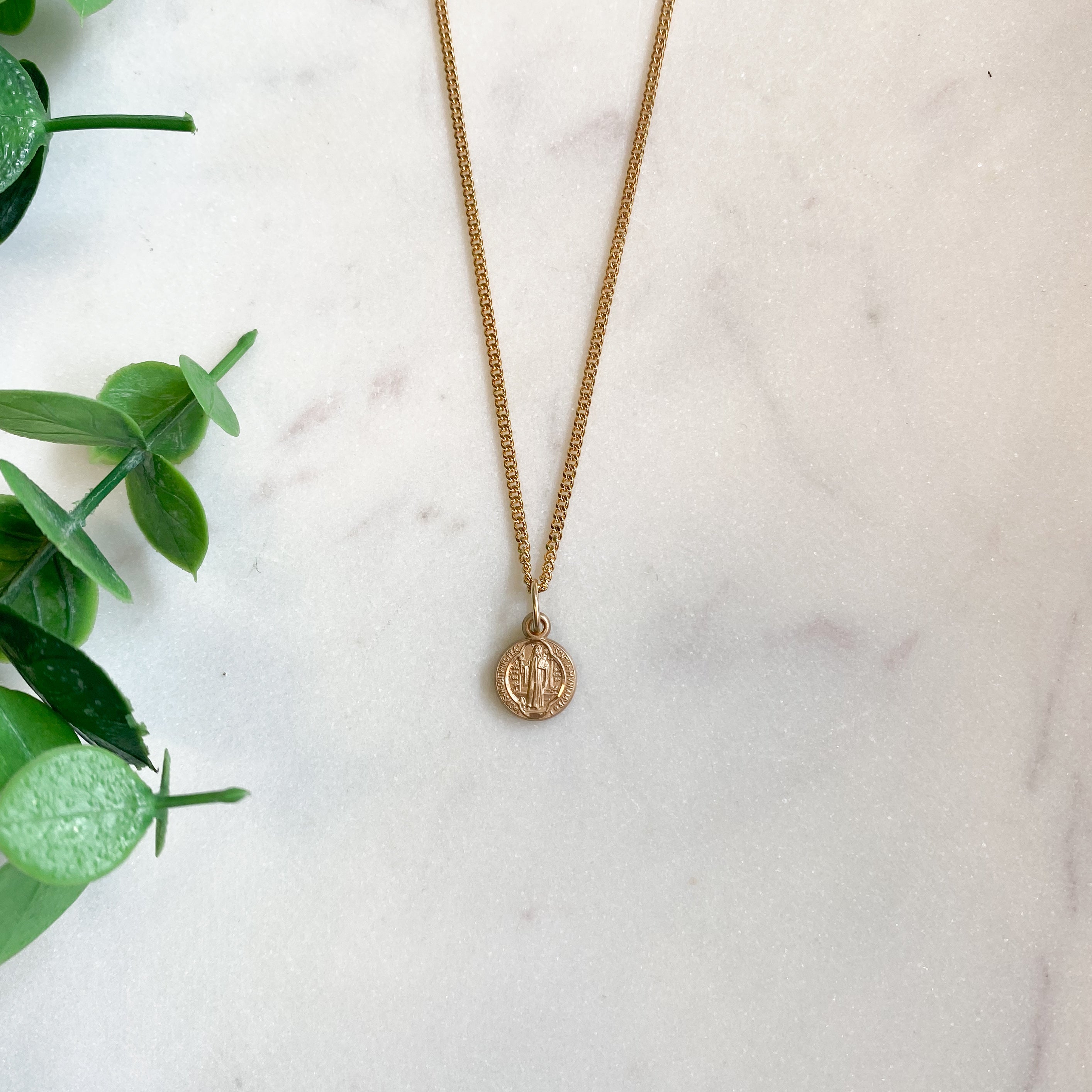 Petite St. Benedict Necklace - Gold Filled