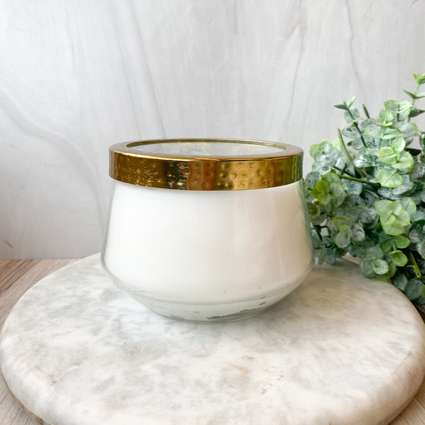 Roman Lavender Pressed Floral Candle-Large