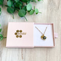 Small Stone with Petite Vintage Medal