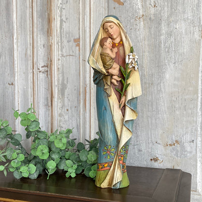 12.5" Madonna & Child with Lilly