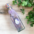 HWB24129 - Holy Water Bottle - Madonna of the Streets, Large Lilac Iridescent,  Cute Dotted Top