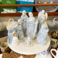 7pc Blue Ceramic Nativity