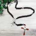 St. Michael Paracord Brown Rosary