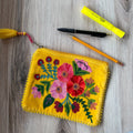 Yellow Floral Pencil Pouch