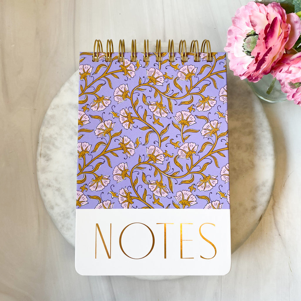 Large Chunky Notepad - Purple Vintage Floral