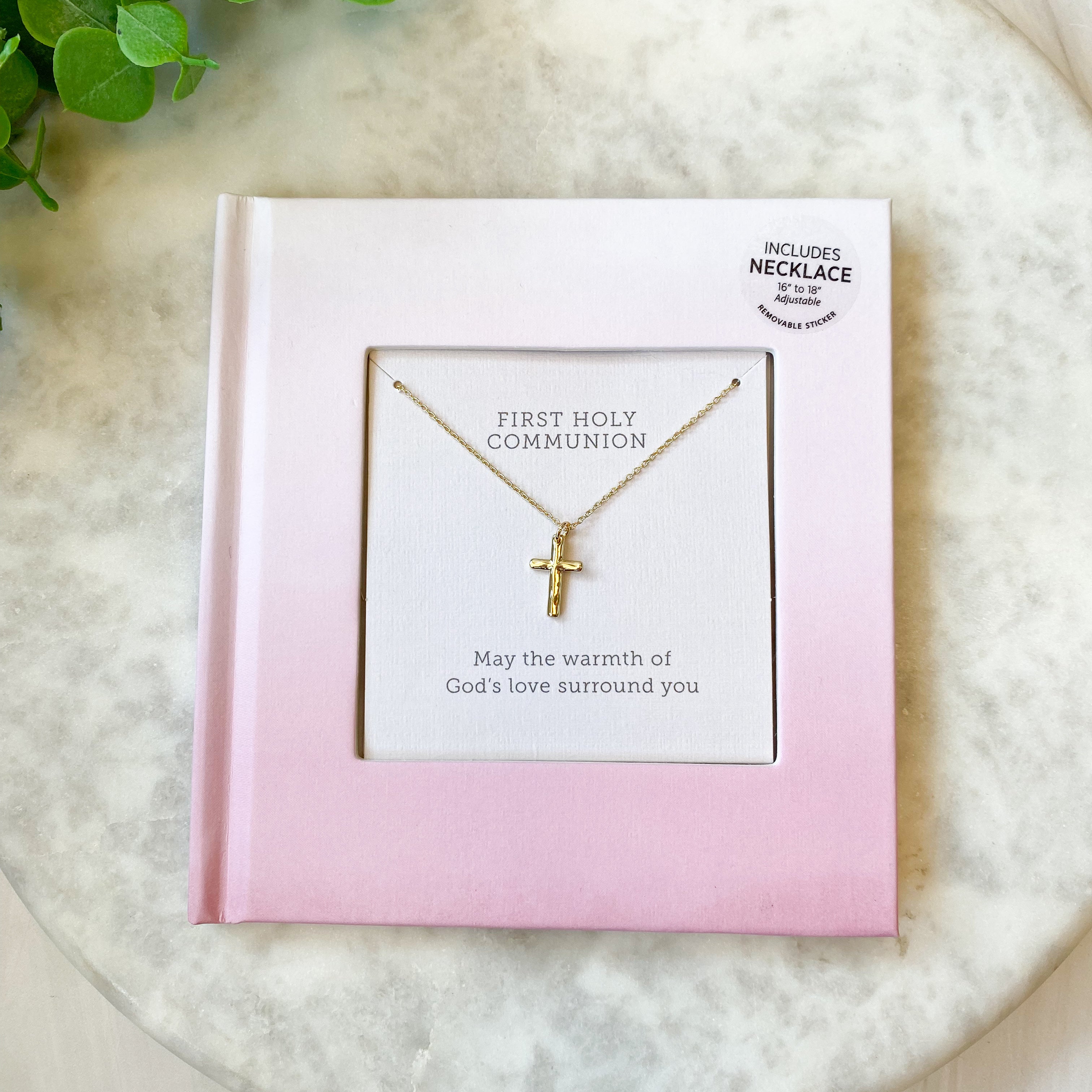 First Communion Girl  book and necklace