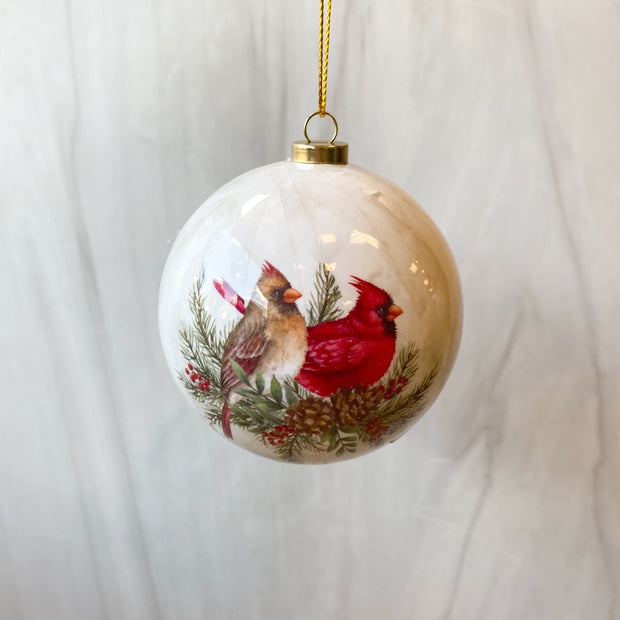 3" Assorted Cardinal Chorus Paper Mache Ornament