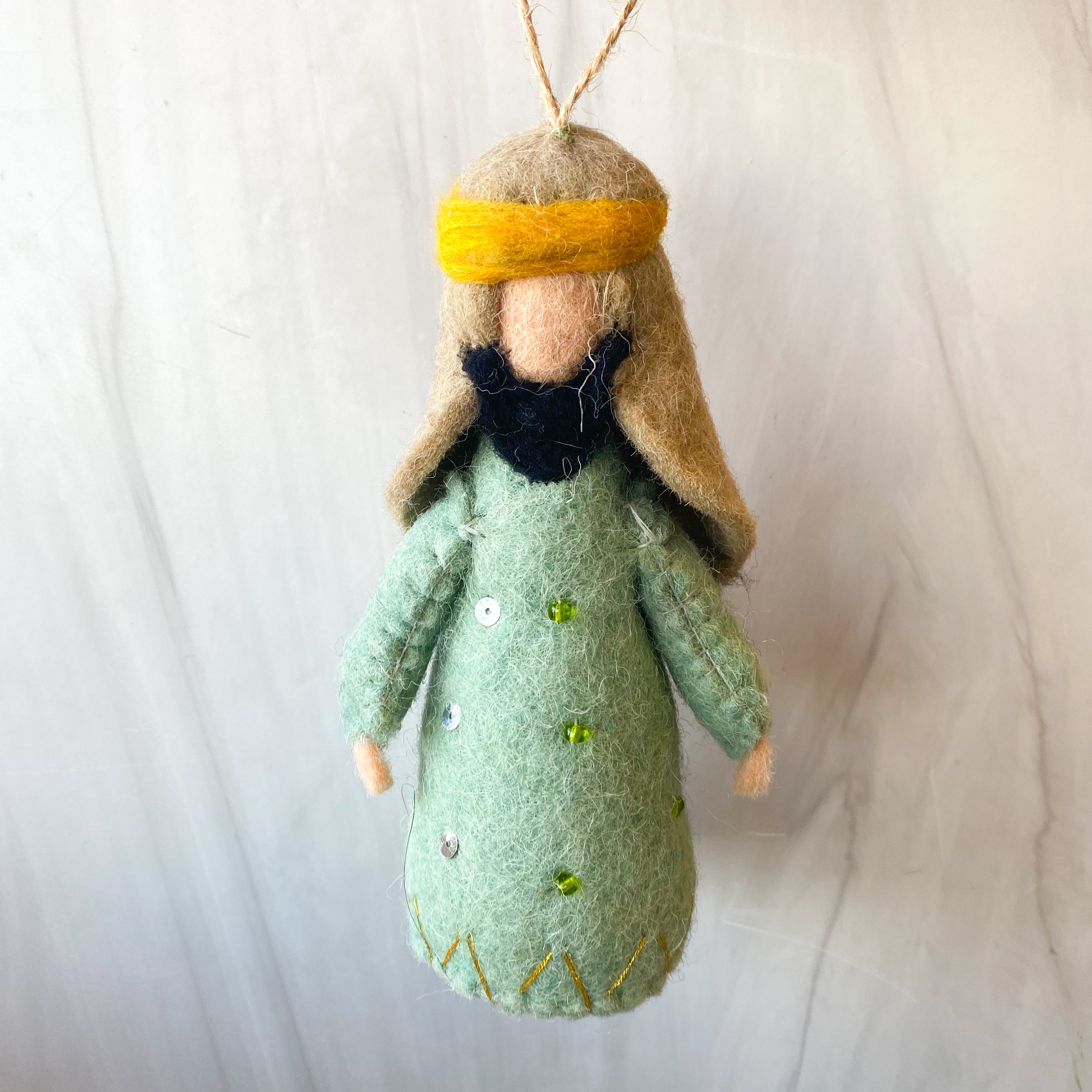 4"H-6-1/2"H Wool Felt Wise Man/Baby Jesus Ornament, 3 Styles