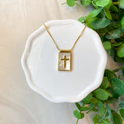 Pearl Shell Cross Necklace