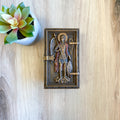 St. Michael box, Cold Cast Bronze 3x5x2"