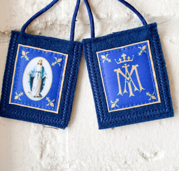 Our Ladys Genuine Blue Wool Scapular