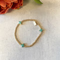 7"L Enamel Cross Gold Bracelet (Assorted Cross Colors)