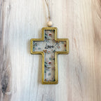 Floral Cross Ornament - Love / Hope / Faith