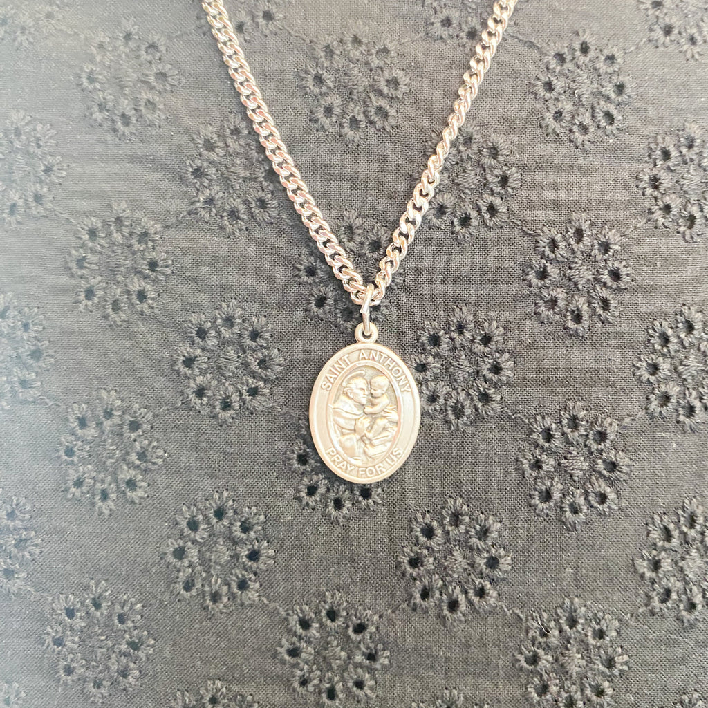 Sterling Silver St. Anthony Necklace