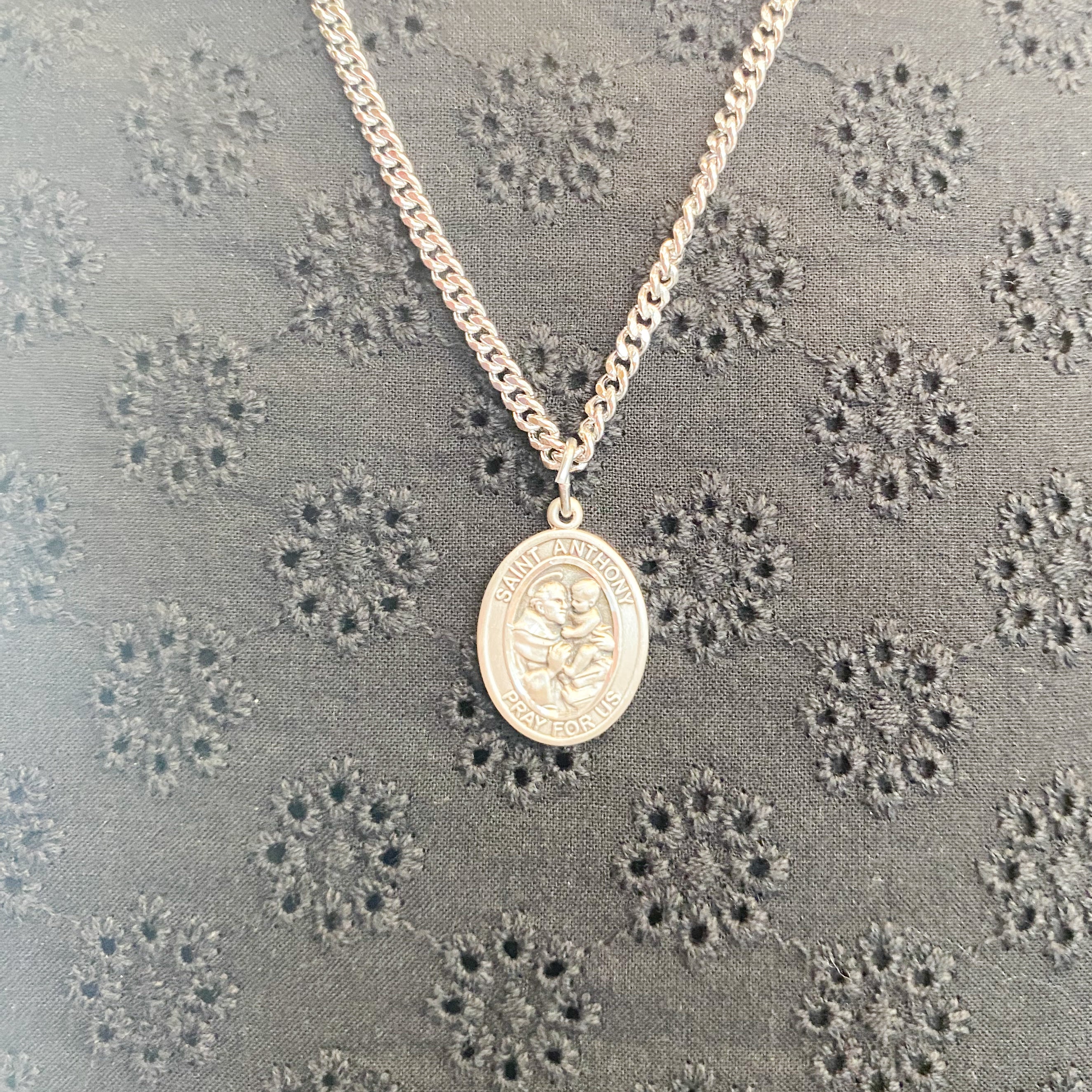 Sterling Silver St. Anthony Necklace