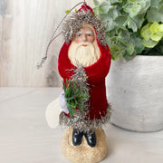 5.75" Red Velvet Belsnickel St. Nick Ornament