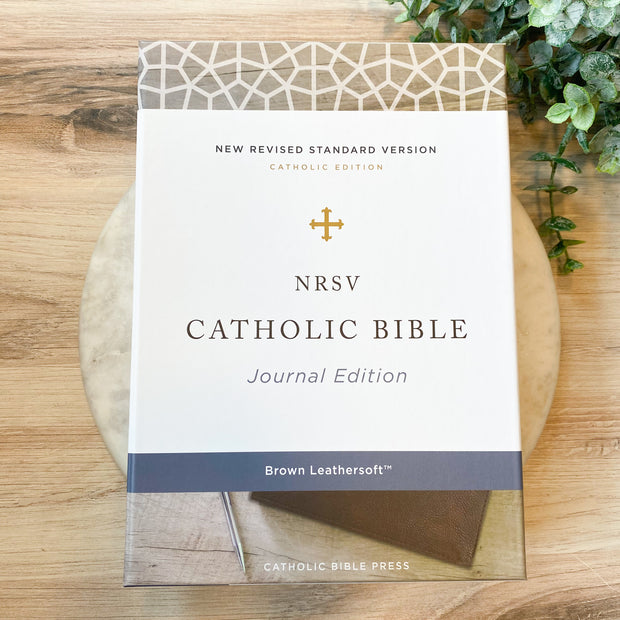 NRSV Catholic Bible Journal Edition Brown Leathersoft