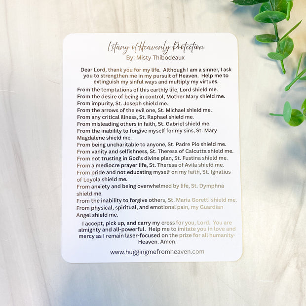 Hugging Me from Heaven Prayer Card