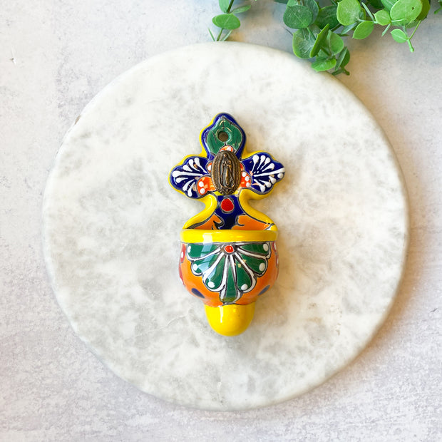 MXT33G-Mexican Talavera Style Wall Cross - Home Decor Accent