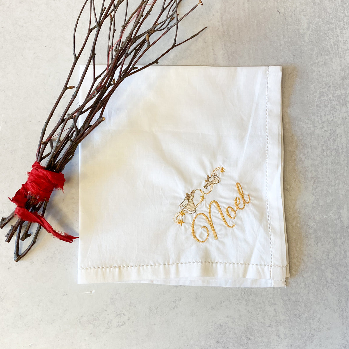 Noel Monogrammed Cloth Napkins