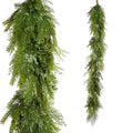 6" Iced Mixed Greenery Garland