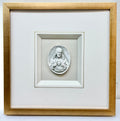 Framed Intaglio of Sacred Heart of Jesus (Sold as a pair)